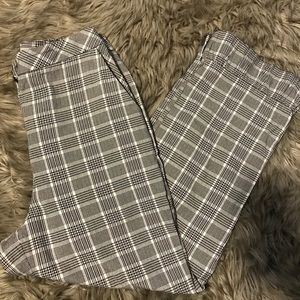 Topshop cropped plaid dress pants